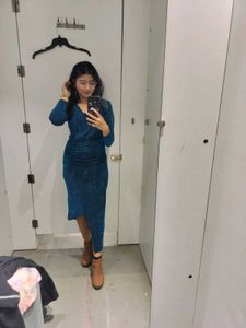 Sparkling Teal Blue Bodycon Dress