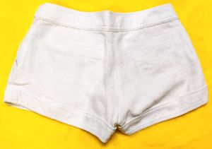 Chic White Textured Shorts