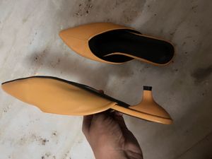Tan Mules - Pointed Toe kitten heels