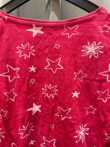 Cute Pink Star Print T-Shirt