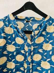 BLUE FLORAL SHORT KURTI 🧿🦋