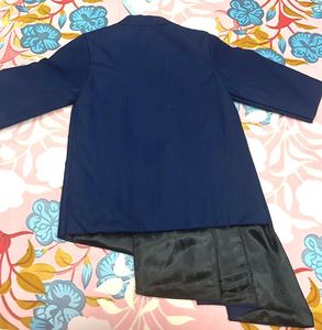 Boys' Blue Embroidered Indowestern Kurta
