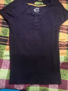 Men's Black Henley T-Shirt