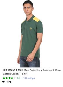 U.S. POLO ASSN. Men Colorblock Pol Neck T-Shirt