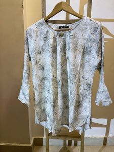 Stylish Printed Kurta with Bell Sleeves