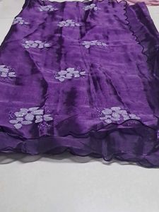 Elegant Purple Floral Saree