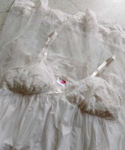Vintage White Lace Slip Dress baddad