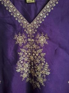 Purple Kurtha Set
