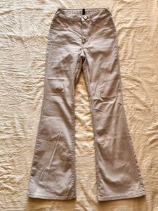 Women's Flared Beige Jeans