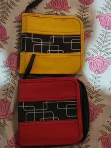 Set of 2 Colorful CD Holder Pouches