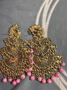 Peacock Design Jhumka Earrings