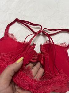 Victoria's Secret Red Lace Bra