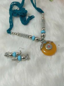 oxidised jewellery neck set