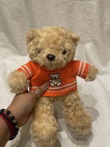 Cute Teddy Bear with Orange Sweater