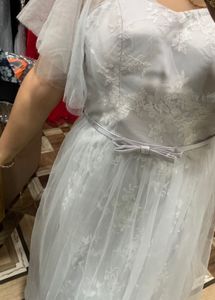 Elegant Light Blue Lace Gown🧚🏻‍♀️🦋