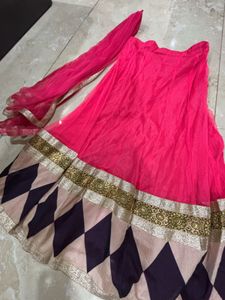 Vibrant Pink Lehenga Set with Dupatta