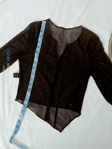 Sheer Black Long Sleeve Top