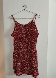 NUON Red Floral Mini Dress