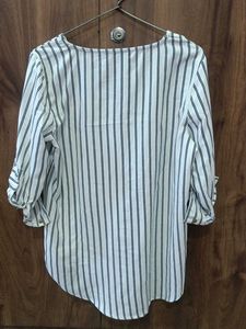 Striped V-Neck Top