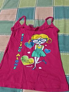Cute Pink Graphic Tank Top for Girls