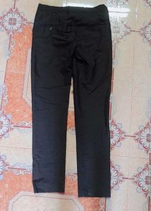 Black Straight Leg Formal Trousers Pant