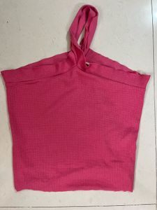 Ribbed Halter Neck Crop Top