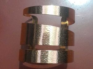 Y2k Gold Spiral Arm Cuff & Bracelet