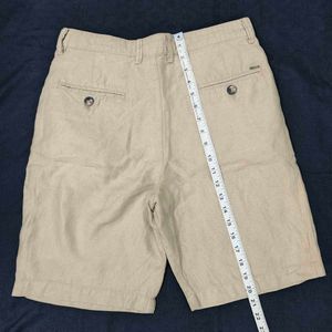 Classic Beige Pure Linen Shorts