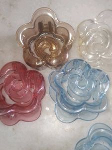 Set of 7 Flower Claw Clips
