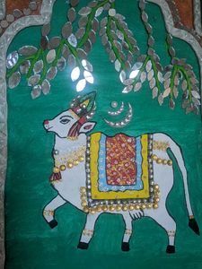 Decorative Cow Art Piece