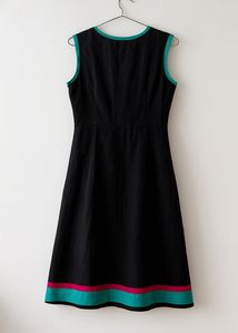 IMPORTED Black TOP with Colorful Embroidery