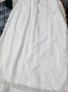 💐White Lace Trimmed Dress