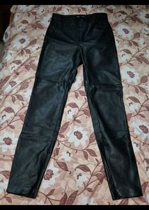 Black Faux Leather Pants