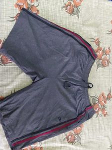 grey stretchable cotton shorts