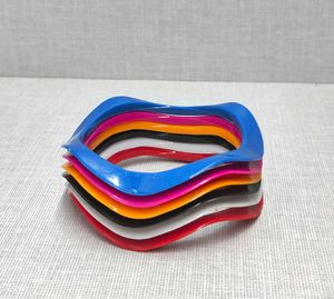 Set of 6 Colorful Wavy Bracelets