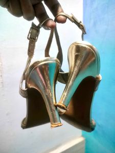 Gold Strappy Heels