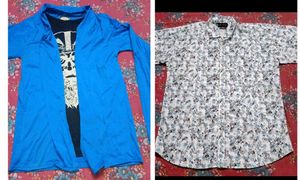 New Men's Printed  & Blue Open shirts