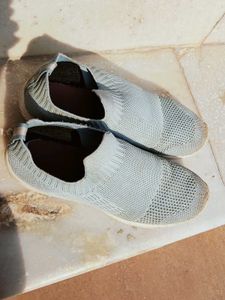 used Light Blue Slip-On Sneakers