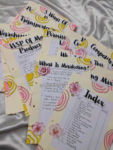 Handmade School Project Notes( any 10 paper or mor