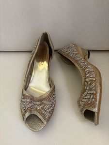 Embellished Peep-Toe Heels