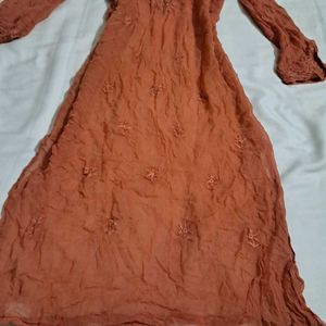Y2k Vintage Desi Chatpati Embellished Sheer Kurti