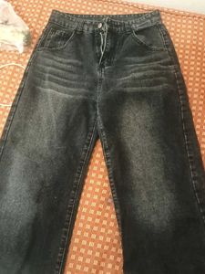Savana  Black Wide-Leg Jeans