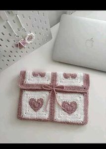 Charming Crochet Handbag with Ribbon Accents