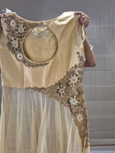 Elegant Yellow Embellished Gown