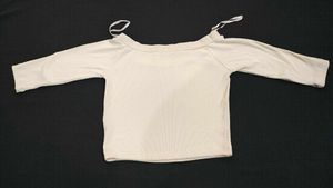 Off-white Short Top For Casual Wear.