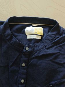 Men's Navy Blue Casual Shirt