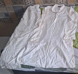 boy Cream Kurta and Pajama Set