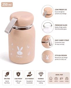 Cute Bunny Insulated Water Bottle