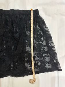 Sheer Black Lace Cami &amp; Skirt Set