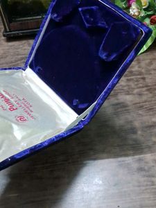 Vintage Blue Velvet Jewelry Box